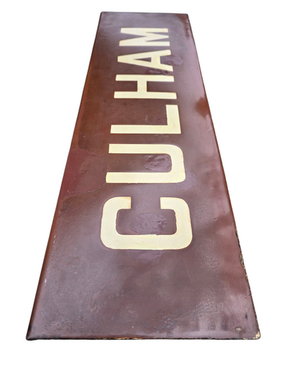 RA 8327  G.W.R. ENAMEL LAMP TABLET "CULHAM"