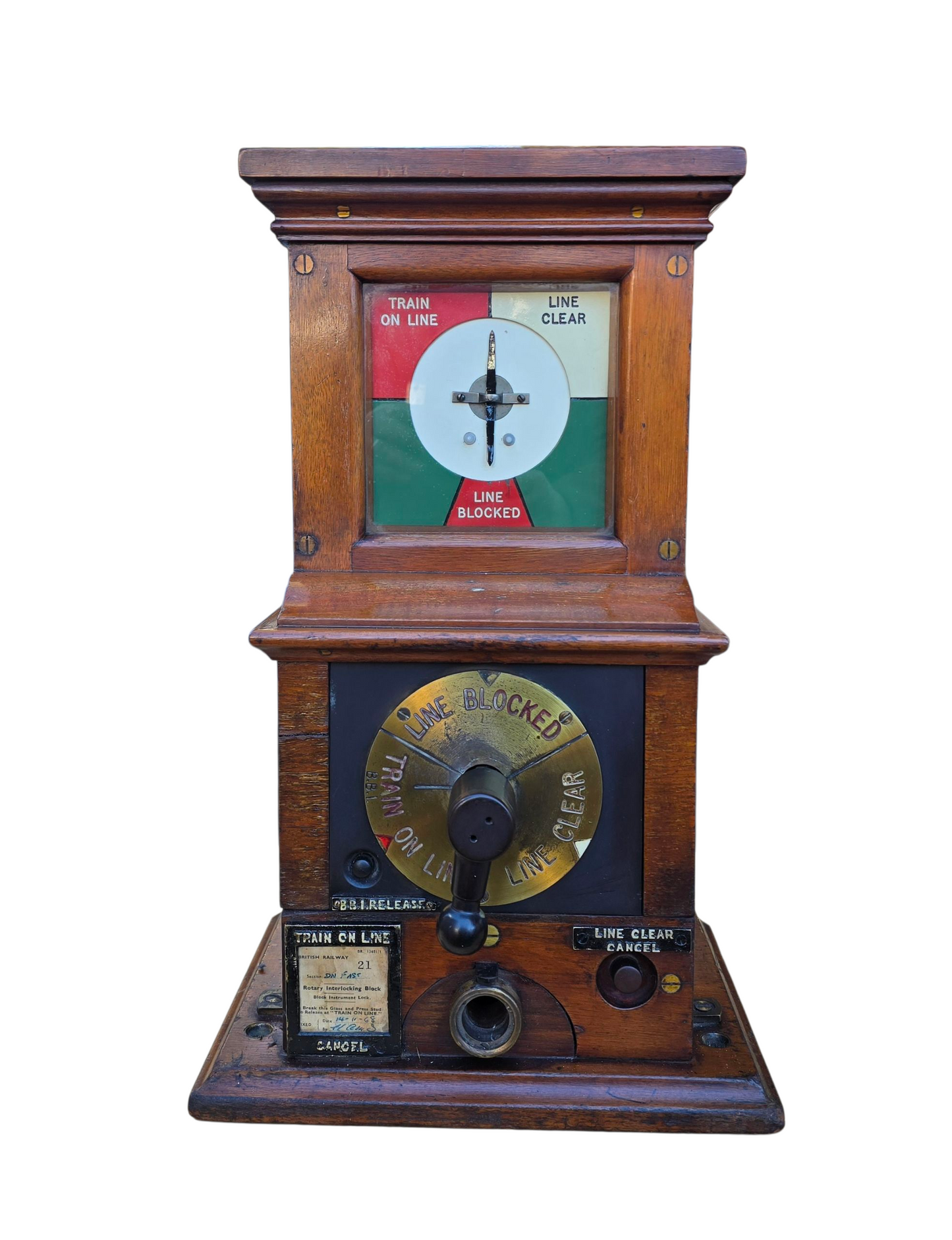 RA 8317  MIDLAND RAILWAY ROTARY BLOCK INDICATOR DATED 1914