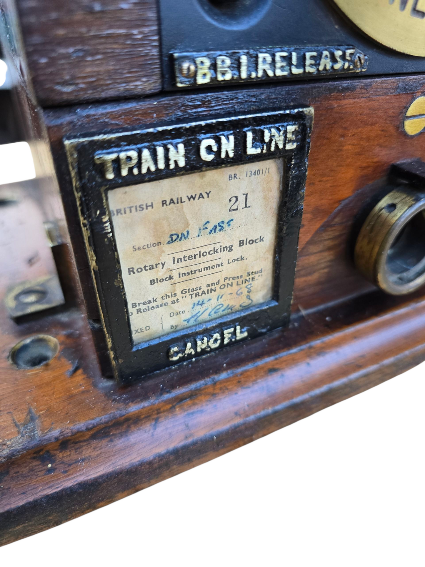 RA 8317  MIDLAND RAILWAY ROTARY BLOCK INDICATOR DATED 1914