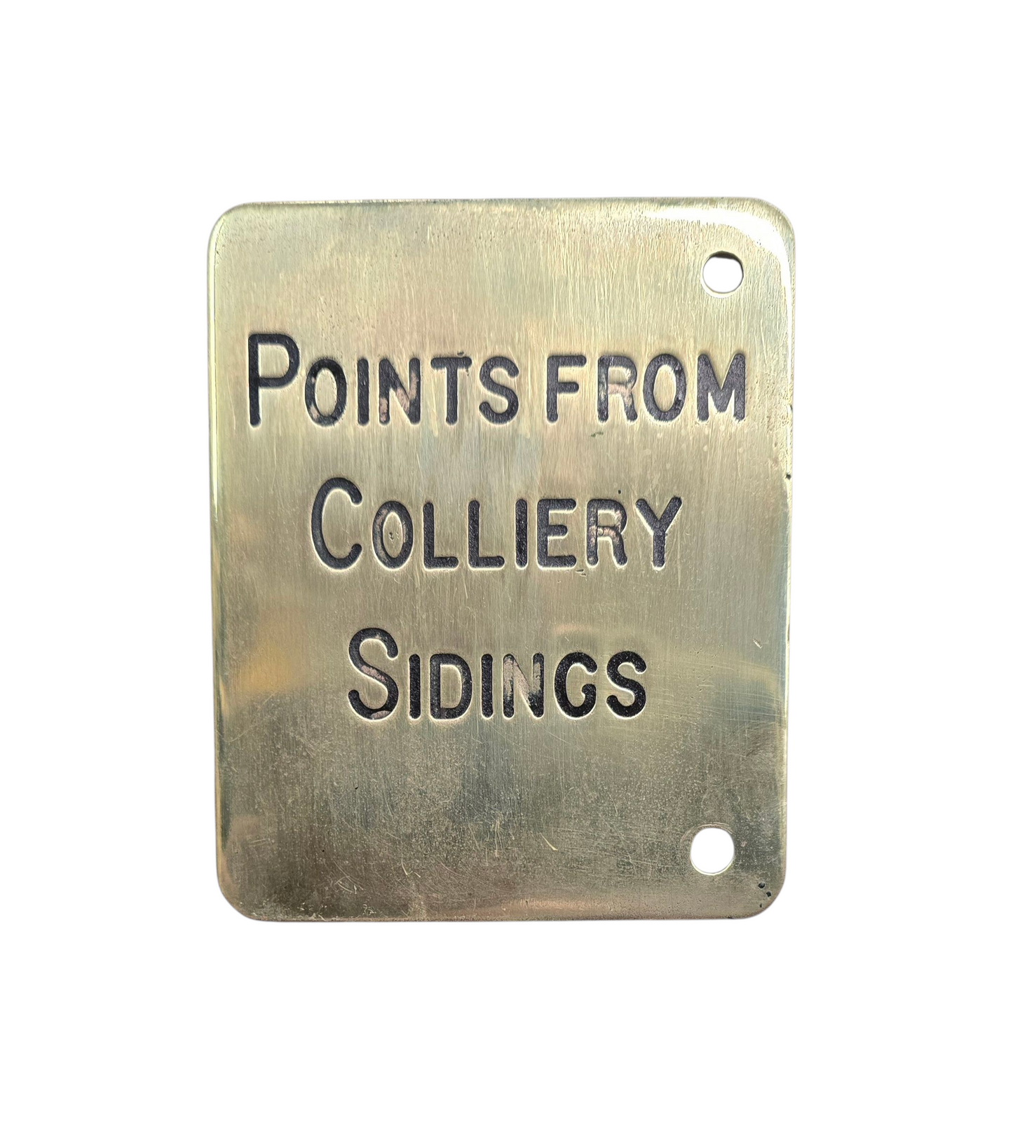 RA 8515 MIDLAND RAILWAY BRASS LEVER DESCRIPTION PLATE