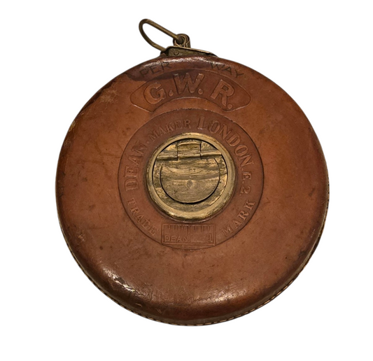 RA 8769  G.W.R. 66 FOOT LEATHER CASED TAPE MEASURE