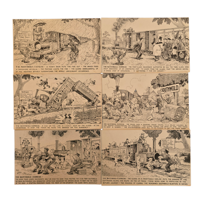RA 7545  ORIGINAL SET OF 6 SOUTHWOLD RAILWAY POSTCARDS