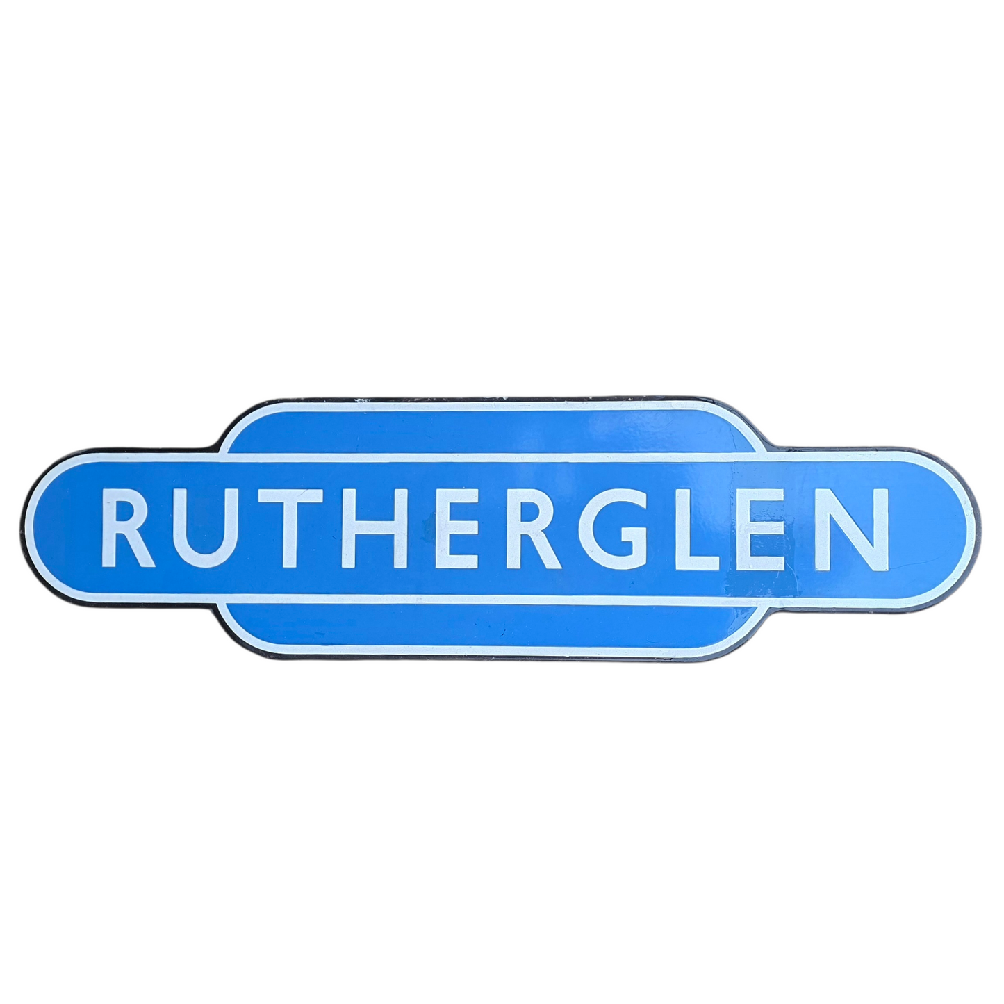 RA 8585  BR(SC) FULLY FLANGED ENAMEL TOTEM SIGN "RUTHERGLEN"
