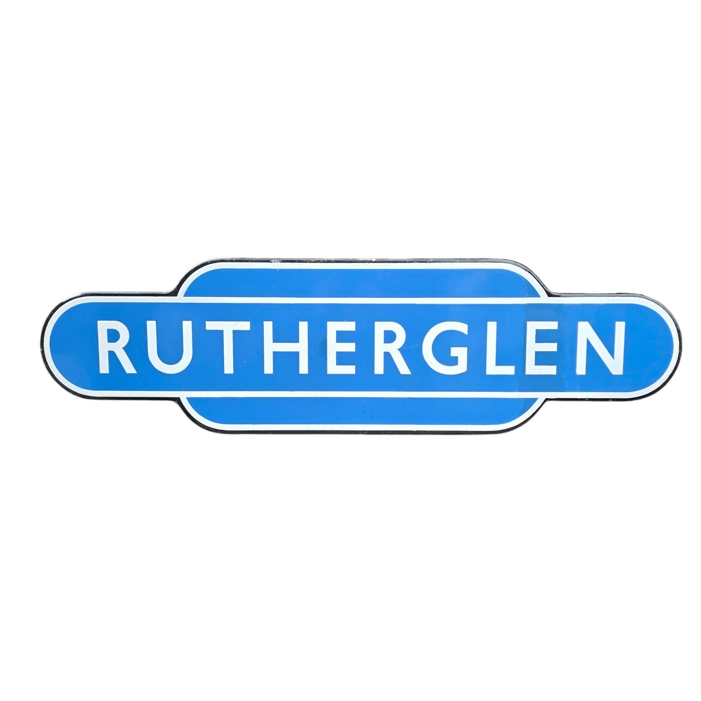 RA 8585  BR(SC) FULLY FLANGED ENAMEL TOTEM SIGN "RUTHERGLEN"