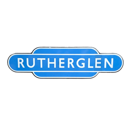 RA 8585  BR(SC) FULLY FLANGED ENAMEL TOTEM SIGN "RUTHERGLEN"