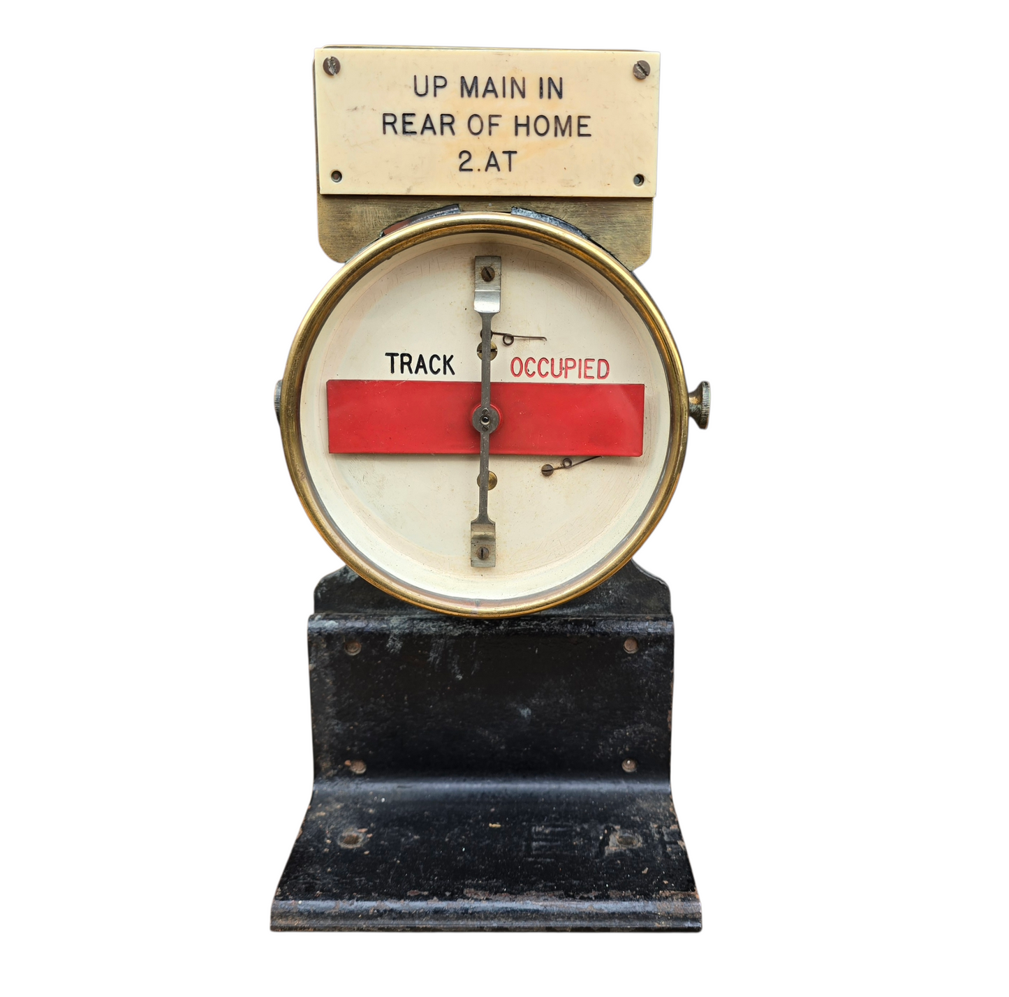 RA 8326  G.W.R. R.E.THOMPSON & CO BRASS CASE TRACK CIRCUIT REPEATER