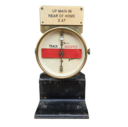 RA 8326  G.W.R. R.E.THOMPSON & CO BRASS CASE TRACK CIRCUIT REPEATER