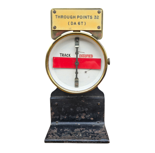 RA 8801  G.W.R. BRASS CASED TRACK CIRCUIT REPEATER EX TAUNTON AREA