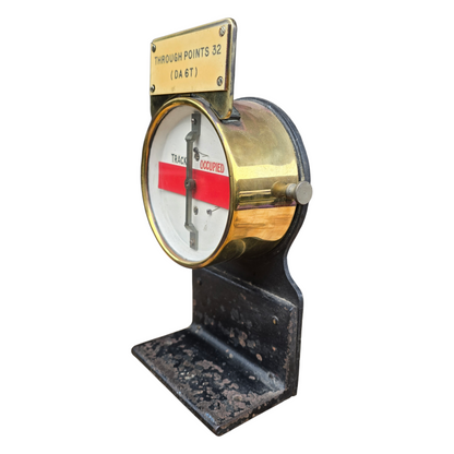 RA 8801  G.W.R. BRASS CASED TRACK CIRCUIT REPEATER EX TAUNTON AREA