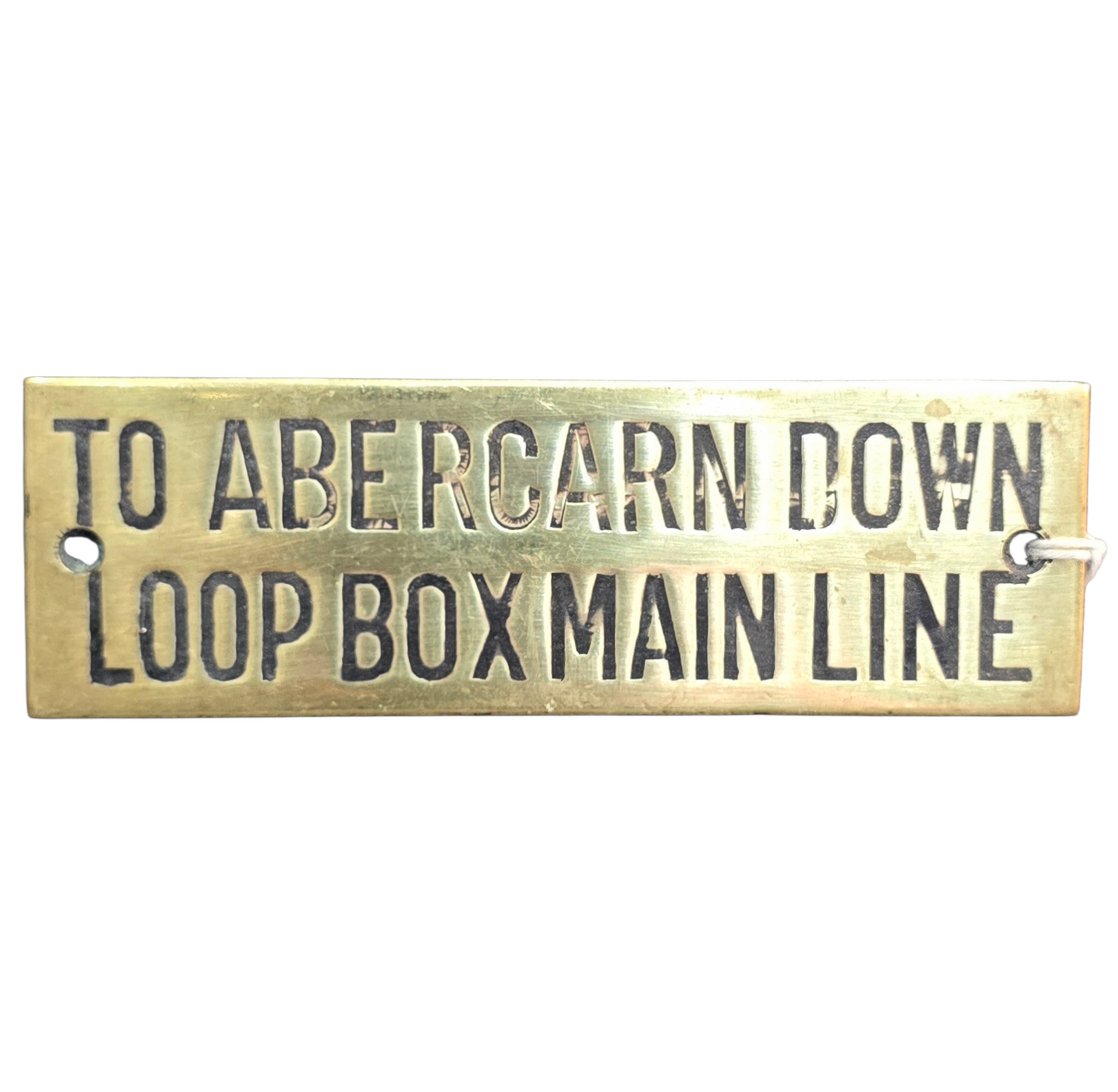 RA 8347  G.W.R. BRASS SHELF "ABERCARN  DOWN LOOP BOX MAIN LINE"