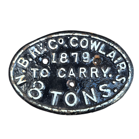 RA 8640 NORTH BRITISH RAILWAY CAST IRON WAGON PLATE