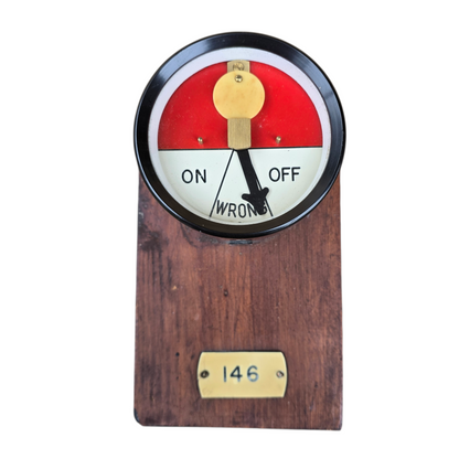 RA 8814  BR-WR BAKELITE SIGNAL ARM REPEATER EX TAUNTON EAST JUNCTION SIGNAL BOX