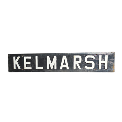RA 8856  L.N.W.R WOODEN SIGNAL BOX NAMEPLATE "KELMARSH"