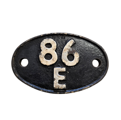 RA 8973  CAST IRON SHED CODE PLATE 86 E SEVERN TUNNEL JUNCTION