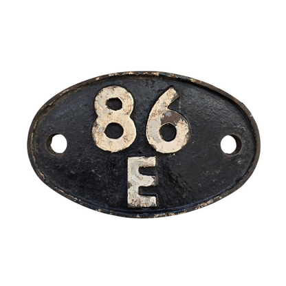 RA 8973  CAST IRON SHED CODE PLATE 86 E SEVERN TUNNEL JUNCTION