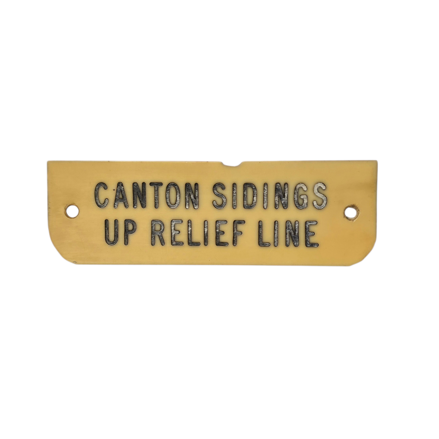 RA 8956A G.W.R. IVORINE SHELF PLATE "CANTON SIDINGS UP RELIEF LINE"
