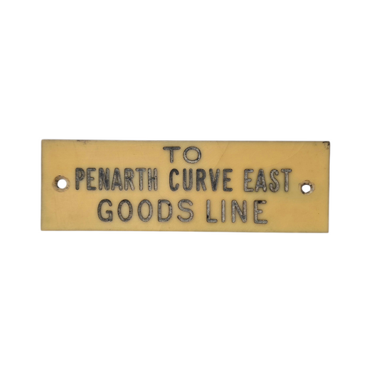 RA 8939B G.W.R. IVORINE SHELF PLATE "TO PENARTH CURVE EAST GOODS LINE"