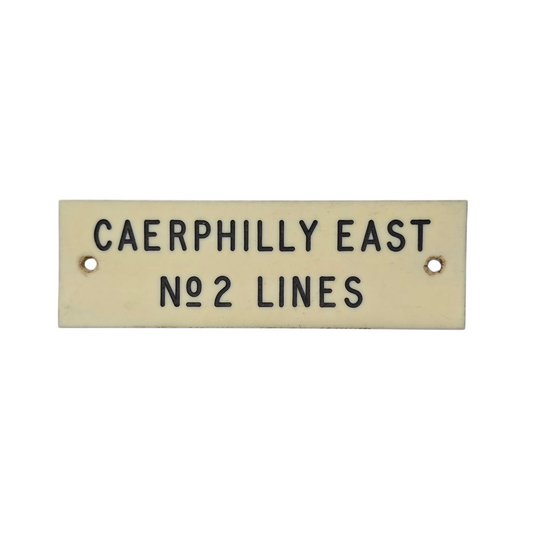 RA 8939D G.W.R IVORINE SHELF PLATE "CAERPHILLY EAST NO2 LINES"
