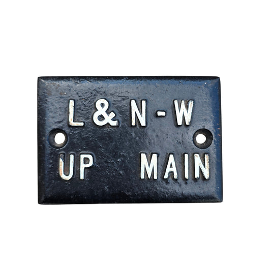 RA 9054  L & N W RLY CAST IRON LEVER DESCRIPTION "L & N W UP MAIN"