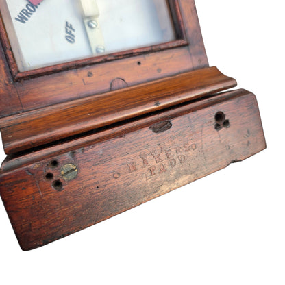 RA 9066  G.W.R. WOOD CASE "HOME SIGNAL" ARM REPEATER STAMPED G.W.R. MAKERS,PADD
