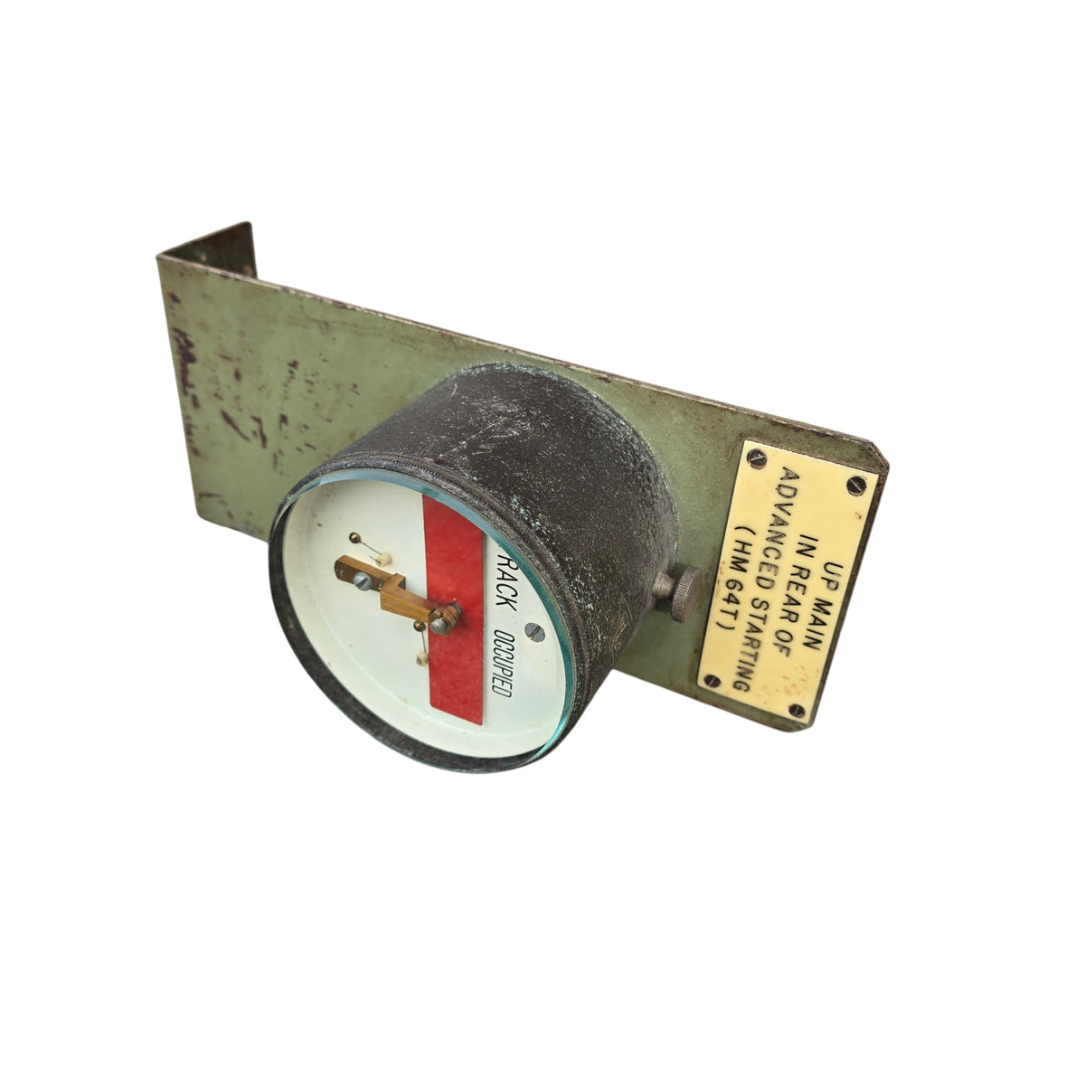RA 9079  S.G.E. TRACK CIRCUIT INDICATOR ON STEEL TOMBSTONE BRACKET