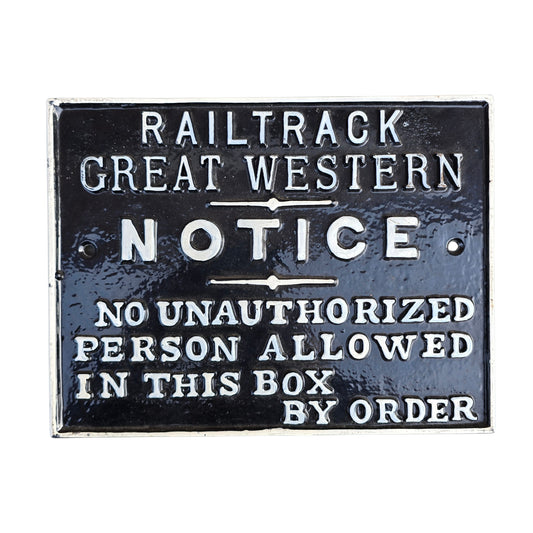 RA 9096 EX STORES RAILTRACK GREAT WESTERN  BOX DOOR PLATE
