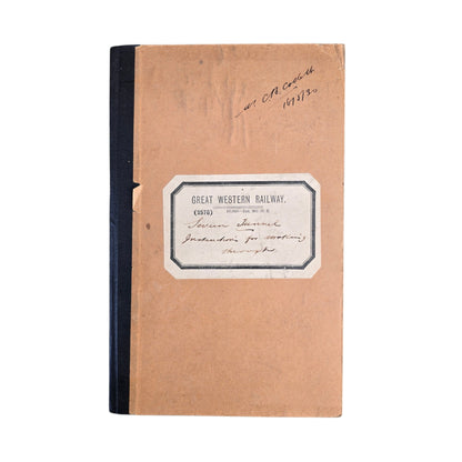 RA 9097 RARE UNIQUE COPY OF SEVERN TUNNEL SPECIAL INSTRUCTIONS OWNED BY C.B. COLLETT