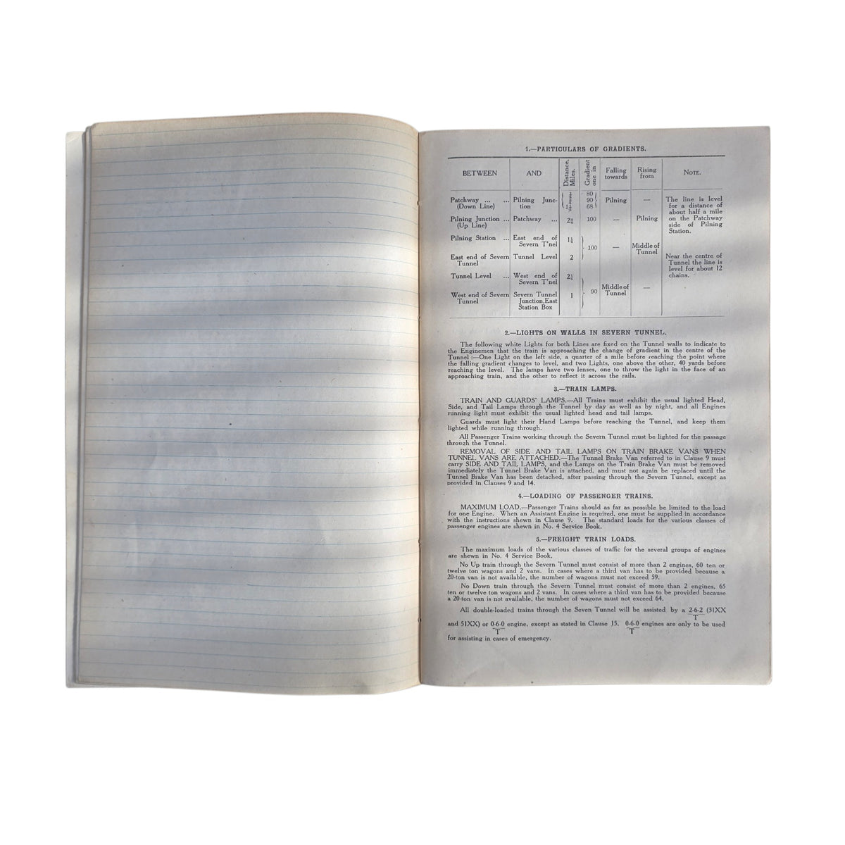RA 9097 RARE UNIQUE COPY OF SEVERN TUNNEL SPECIAL INSTRUCTIONS OWNED BY C.B. COLLETT