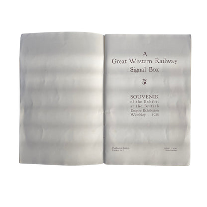 RA 9098   G.W.R.  SOUVINER  GUIDE  OF A SIGNAL BOX FROM THE 1925 BRITISH EMPIRE EXHIBITION AT WEMBLEY