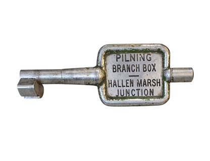 RA 8565A  ALLOY SINGLE LINE KEY  "PILNING BRANCH BOX-HALLEN MARSH JUNCTION"