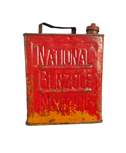 RA 8656 VINTAGE 2 GALLON PETROL CAN " NATIONAL BENZOLE MIXTURE"