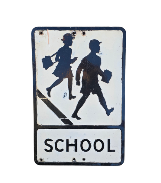 RA 8586  PRESSED ALLOY ROAD SIGN "SCHOOL"