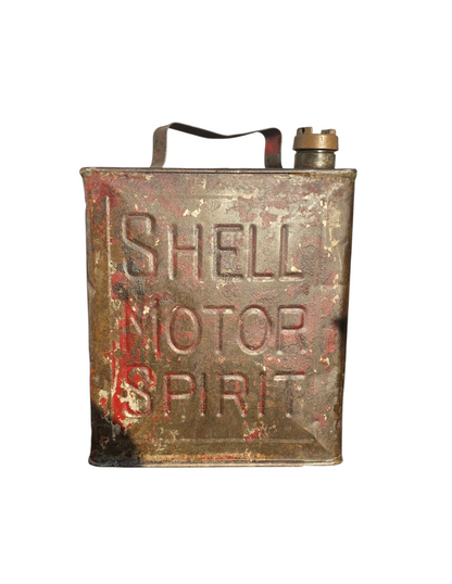 RA 8573  VINTAGE 2 GALLON PETROL CAN "SHELL MOTOR SPIRIT"