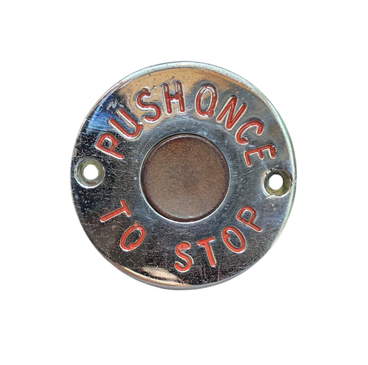 RA 8467  LONDON TRANSPORT ROUTEMASTER BUS "PUSH ONCE TO STOP" BELL PUSH