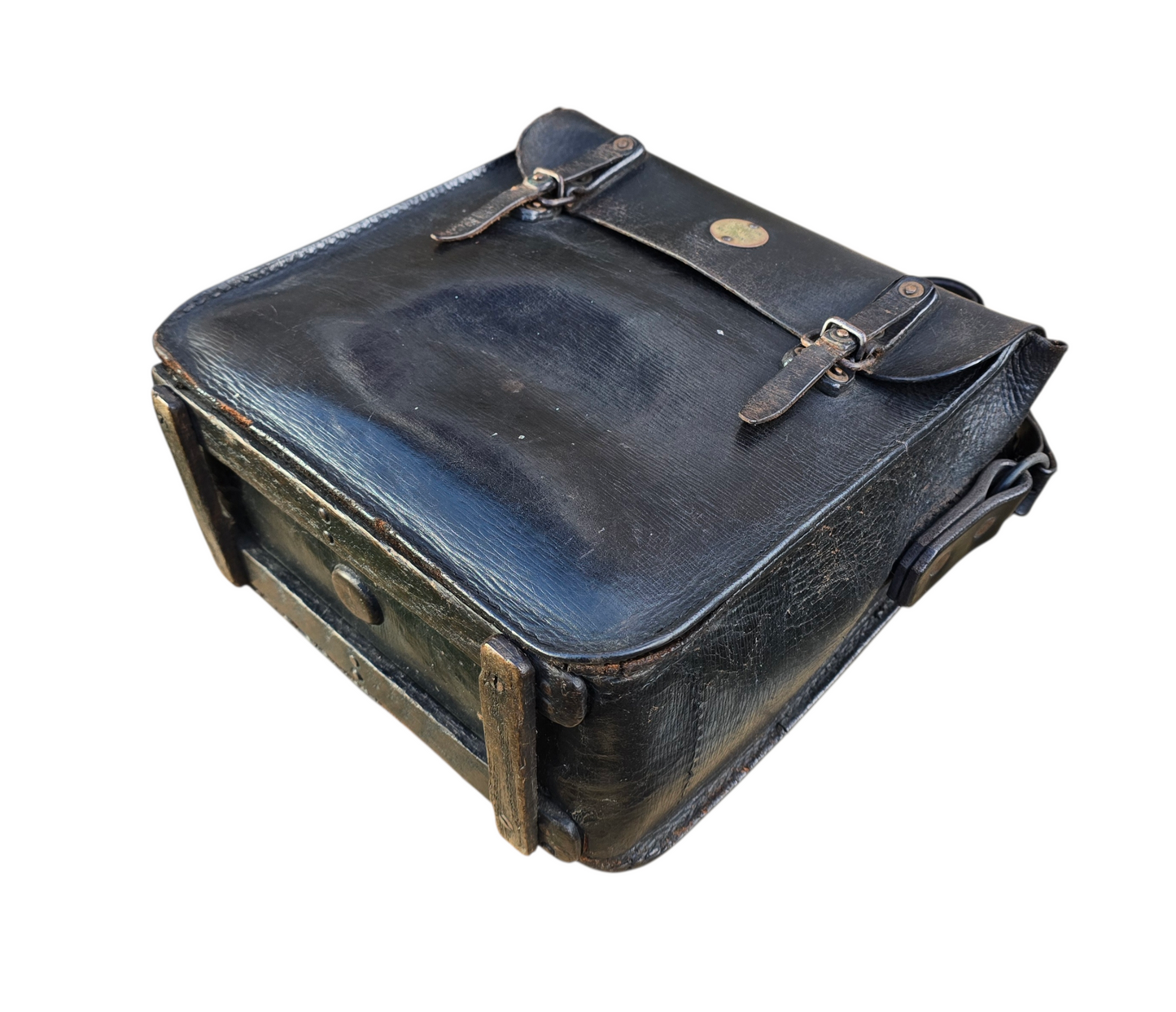 RA 8633  STEAM LOCO DRIVERS LEATHER SATCHEL "G.C.MARTIN. LOCO DEPT. KETTERING